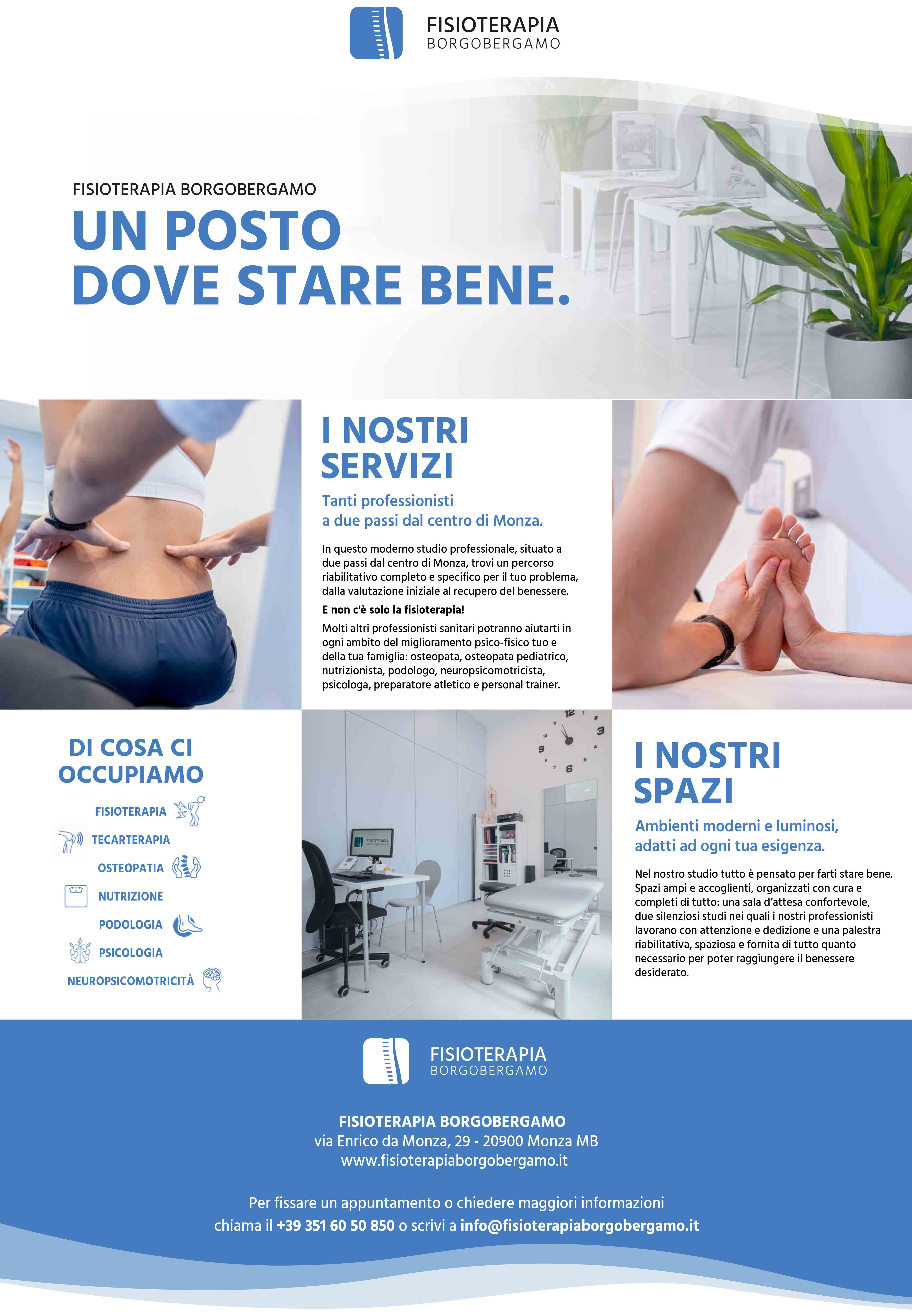 Locandina Fisioterapia Borgo Bergamo